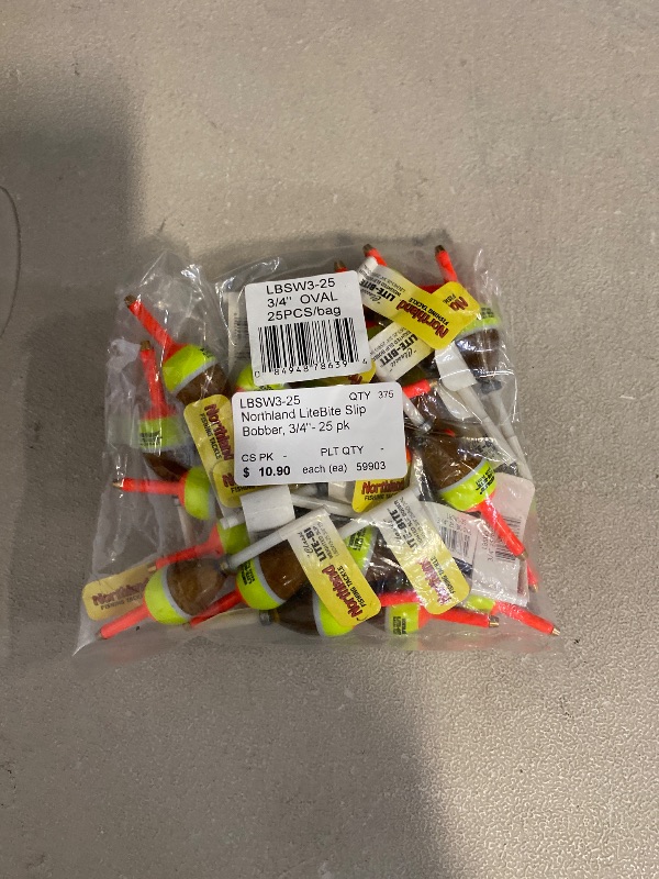View 3 of 25PCS Northland Fishing Tackle 3/4" Lite-Bite Weighted Pencil Slip Bobber