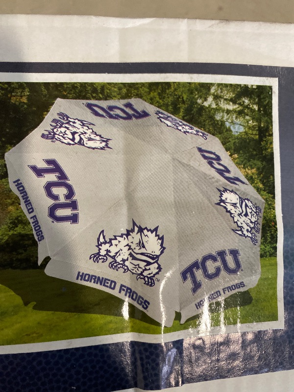 Photo 1 of 9ft Texas Christian University (TCU) Horned Frogs umbrella 