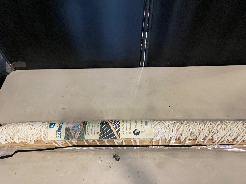 Photo 1 of Bliss Hammocks BH-410NT 60" Wide Cotton Rope Hammock w/Spreader Bar, S Hooks, & Chains Indoor, Outdoor, Poolside, Patio, Backyard Eco-Friendly Polyester 450 Lbs Capacity