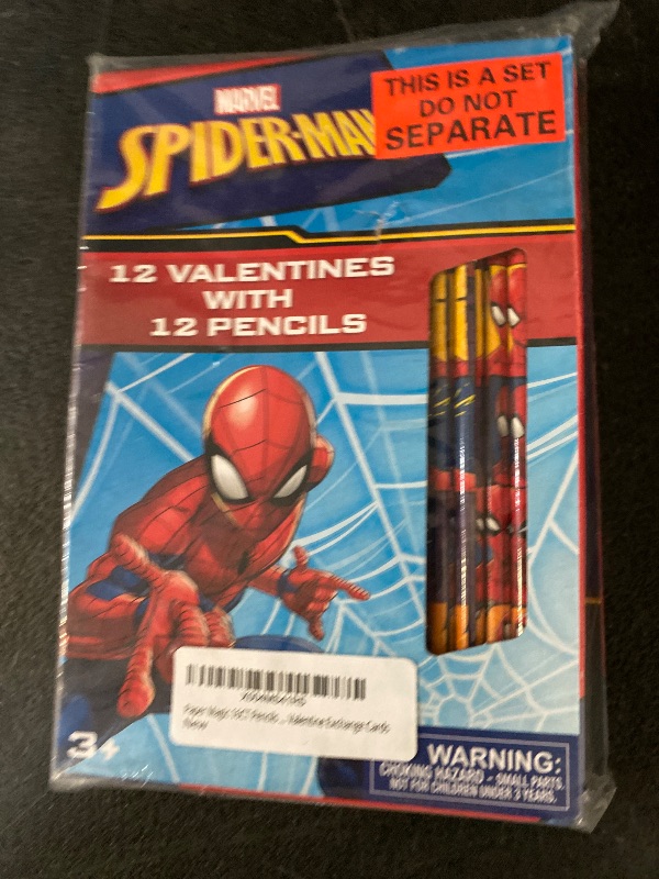 Photo 1 of 2Pack Spiderman Valentines Day Cards 16 Valentine's Day Cards with 16 Pencils