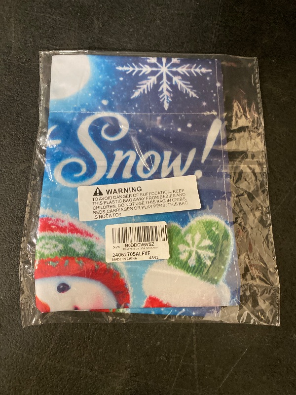 Photo 1 of BlissYard Winter Snowman Garden Flag 12x18 Inch Double Sided Christmas Yard Flag Snowy Night Outdoor Decor Holiday Welcome Banner for Porch Lawn Patio Seasonal Garden Decoration