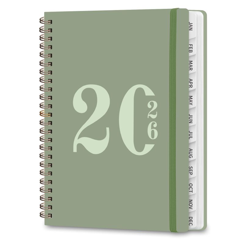 Photo 1 of 2026 Planner, Weekly and Monthly Calendar Agenda Book, Jan 2026 - Dec 2026, Hardcover Planning Academic Planner for Office School Supplies and Desk Accessories - A5 (6.3'' x 8.5'')
