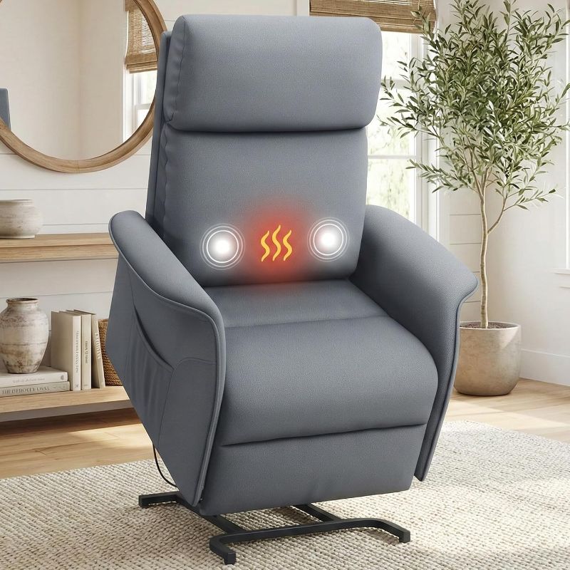Photo 1 of Power Lift Recliner Chair for Petite Seniors, Electric Lift Chair with Massage and Lumbar Heat, 150° Infinite Position, Breathable Fabric, Space-Saving Recliner Chair,