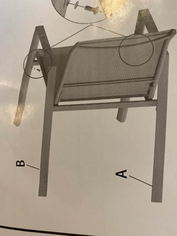 Photo 1 of 2-Piece Grey Durable Mesh Outdoor Dining Chairs