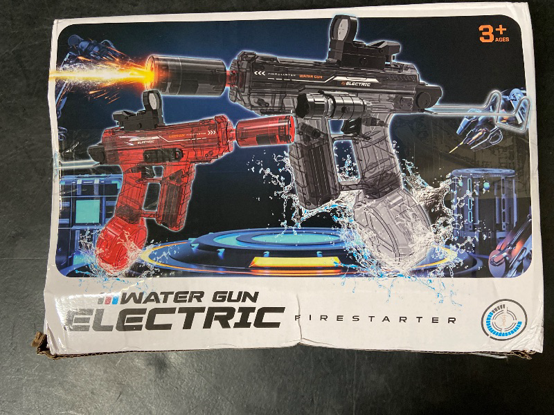 Photo 1 of Automatic Electric Water Gun with LED Effects, Auto Water Suction Powerful Squirt Guns Pistol for Adults Kids, Auto Water Blaster Pistol Outdoor Summer Toys for Pool Beach Party (Dark Grey)