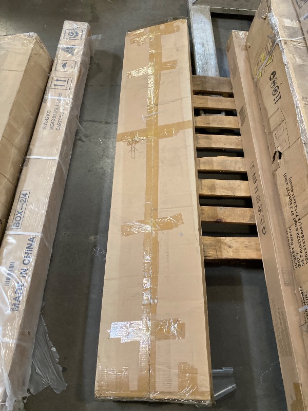 Photo 1 of Modern King Size Bed Frame, 52" Tall Arched Recessed Headboard A-Box