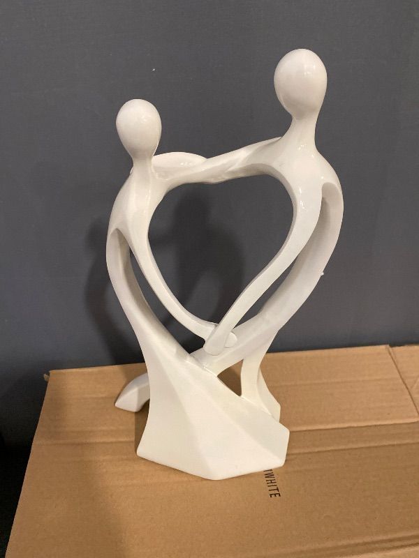 Photo 1 of Decor Dancing Couple Sculpture Abstract Art Figurine Home Decor to Choose Nightstand Accessories(White Dancing Couple)