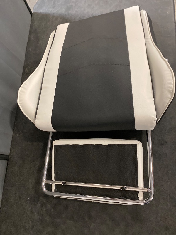 Photo 1 of (Parts For )Gaming Chair with Headrest & Lumbar Support Ergonomic Computer Racing Chair with Footrest, Adjustable Hight Leather Swivel Computer Chair for Adult Teen Office or Gaming, White