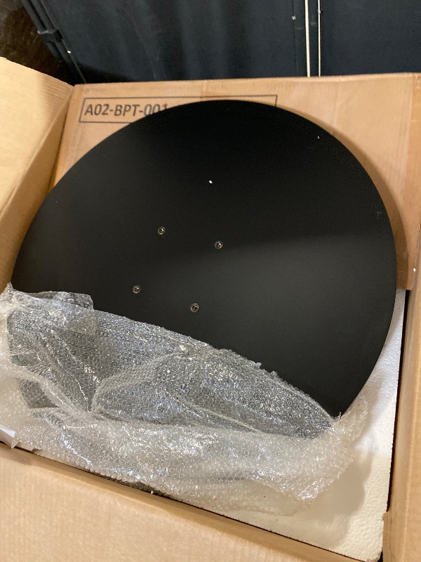 Photo 1 of 23.5 Inch Round Bar Table, 27.5"-36" Height-Adjustable, Black