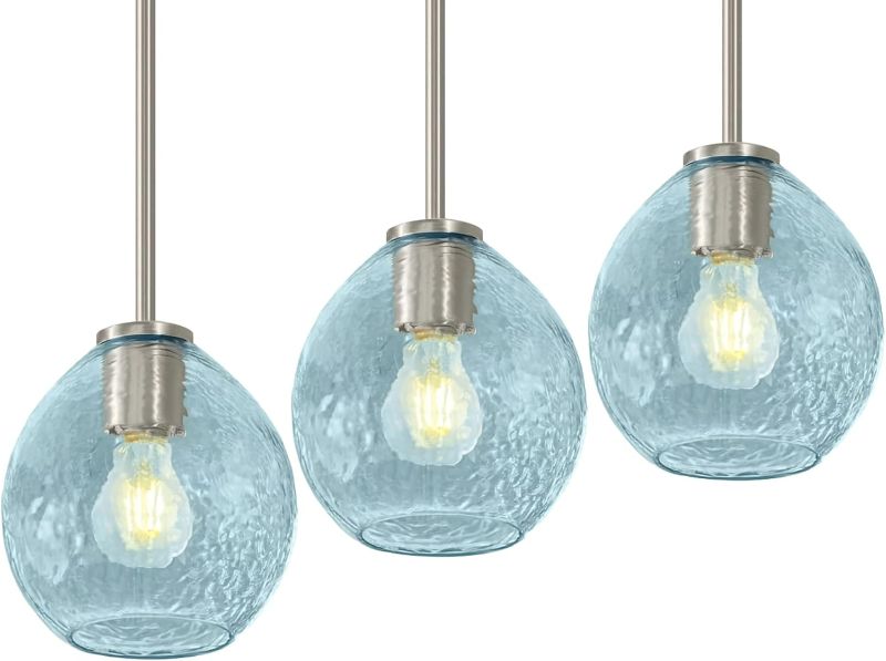 Photo 1 of 2-1/4 Inch Fitter Coastal Glass Globe Shade Blue