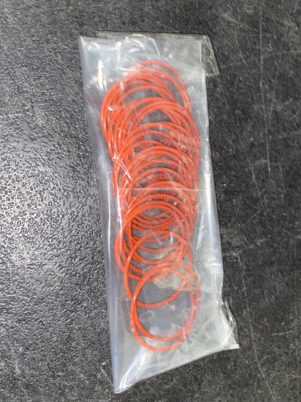 Photo 1 of 30 PCS O-Rings Silicone Round Seal Grommets 36mm OD 33mm ID 1.5mm Width O Rings Washer Sealing Ring Gasket Red