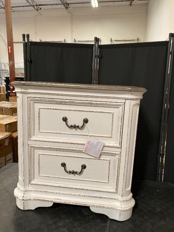 Photo 1 of Liberty Furniture Industries Magnolia Manor 2 Drawer Night Stand, W28 x D17 x H28, White