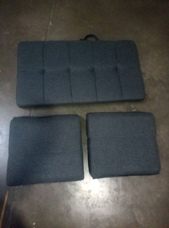 View 2 of Grey Couch cushions (2) 21"x23" & (1) 25"x45"