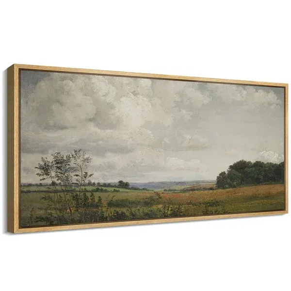 Photo 1 of Rustic Countryside "Landscape Clouds Classic French Country Farmhouse Bedroom Extra Large Wall Decor