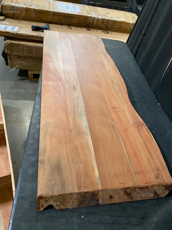 Photo 1 of 57.5 Inch x 20 Inch Solid Acacia Wood Live-Edge for a Dresser Top or Tabletop 
