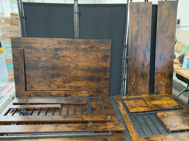Photo 1 of IRONCK 43.3" Extra Large Dog Crate Furniture with Storage Shelf | 10mm iron rods. Storage shelf and 4 hooks. 200 lb tabletop. 30"L x 43.3"W x 41.1"H indoor large crate