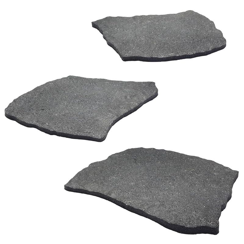 Photo 1 of Sekcen 4 Pack Rubber Stepping Stones Outdoor Garden Rubber Pavers Pathway Walkway Paving Stones