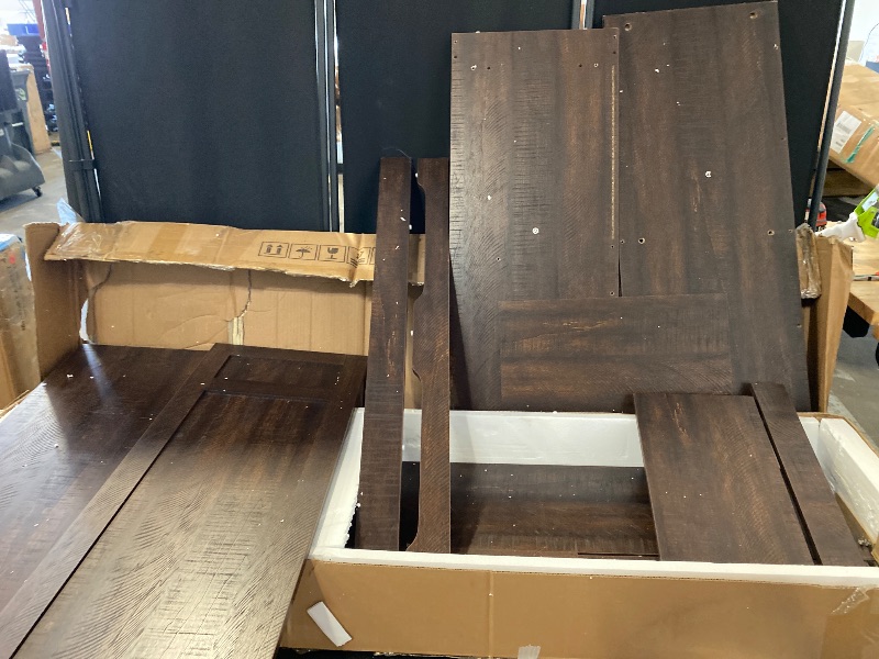 View 2 of 70" Wood Buffet Cabinet, Farmhouse Buffet Sideboard Cabinet with 4 Doors and Adjustable Shelves, Coffee Bar Storage Cabinet for Kitchen, Living Room