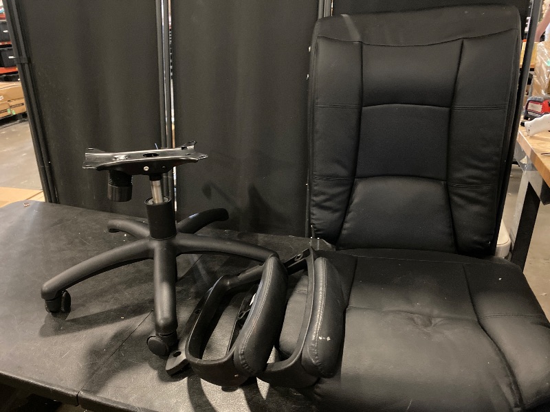Photo 1 of Flash Furniture High Back Fabric Executive Office Chair, with Arms, Black