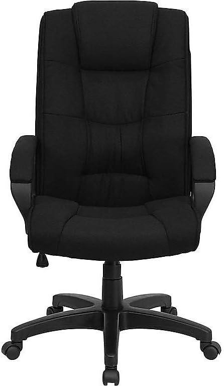 Photo 1 of Flash Furniture High Back Fabric Executive Office Chair, with Arms, Black