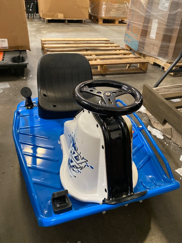 Photo 1 of Razor Crazy Cart – 12 MPH (19 KMH) Ultimate Drifting Machine with 40 Min Ride Time, High-Torque Motor and Pro-Style Drift Bar for Extreme Fun, Ages 9+