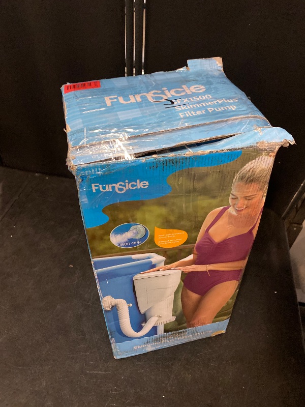 Photo 1 of Funsicle SkimmerPlus 1,500 GPH 2-in-1 Filter Pump and Skimmer System for Above Ground Swimming Pools - Pool Cleaning and Maintenance