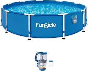 Photo 1 of Funsicle Activity 12' x 30" Round Above Ground Swimming Pool, Includes FiltraBoost 400 GPH Filter Pump with AutoSkimmer, Type I Filter Cartridge & Repair Patch