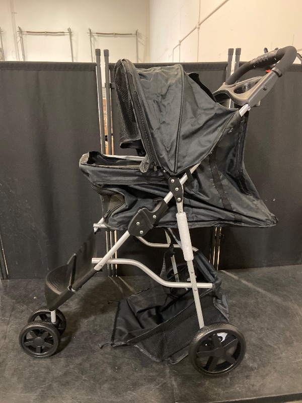 View 3 of BestPet | 3-Wheel Pet Stroller | Purple | Foldable Dog and Cat Stroller