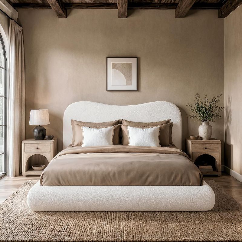 Photo 1 of AirFrame Queen Cloud Platform Bed Frame with Round Edge Headboard