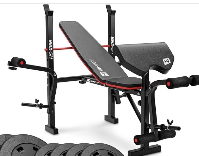 Photo 1 of Multifunctional folding dumbbell and weight bench set