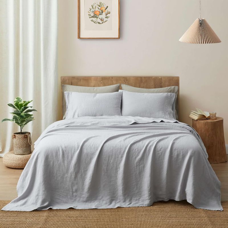 Photo 1 of Cal King 100% Pure Flax Linen Bedding Set