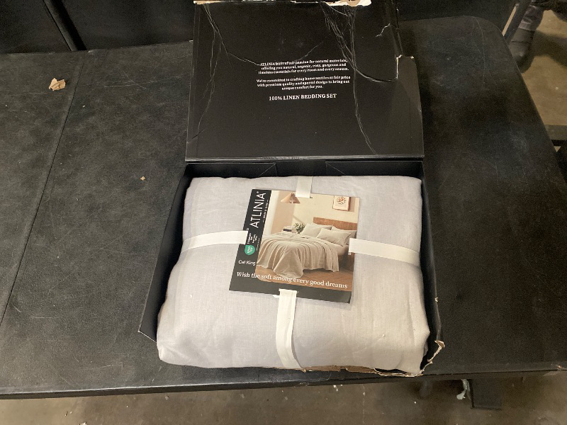 Photo 1 of Cal King 100% Pure Flax Linen Bedding Set