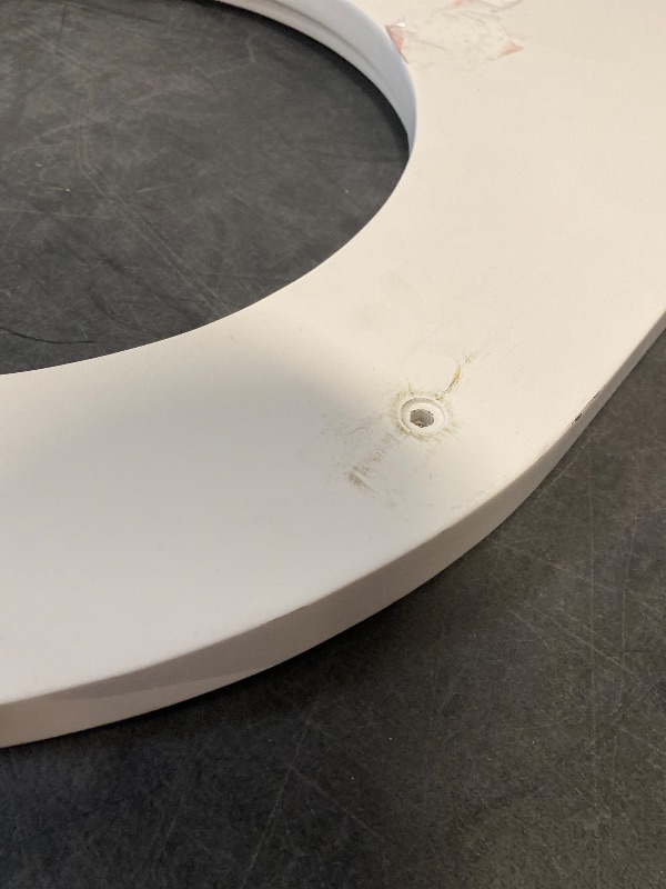 View 9 of Gold & White Table - Sold as is