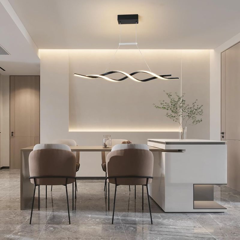 Photo 1 of Jaycomey Modern Chandelier with Remote, Dimmable LED Dining Room Light