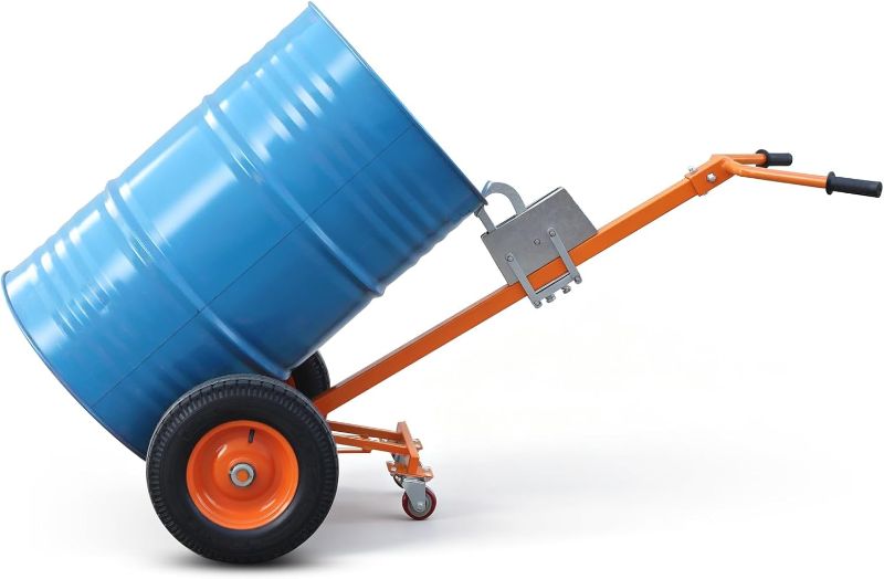 Photo 1 of Drum Truck, 55 Gallon Drum Dolly, Heavy Duty Drum Cart with 16" Pneumatic Wheels, 1000 lb Capacity Barrel Handler for Oil Drums, Warehouse, Garage, Shop & Outdoor Use