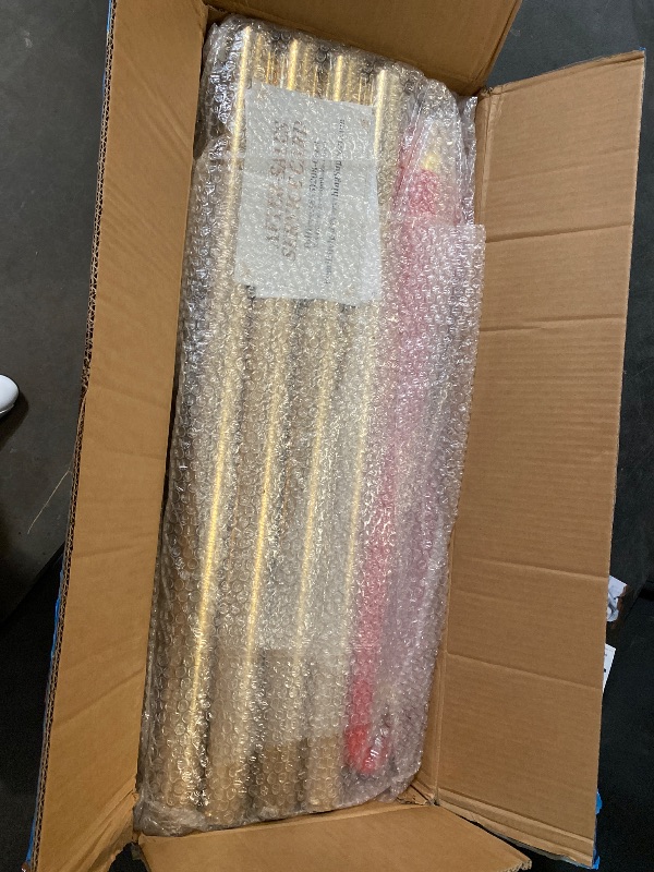 Photo 1 of VEVOR Stanchions and Velvet Ropes 4Pcs, Hollow Base with Stainless Steel Post, 2 Red Velvet Ropes and Posts, Crowd Control Barriers Gold Stanchions, Red Carpet Runner Poles for Party Supplies