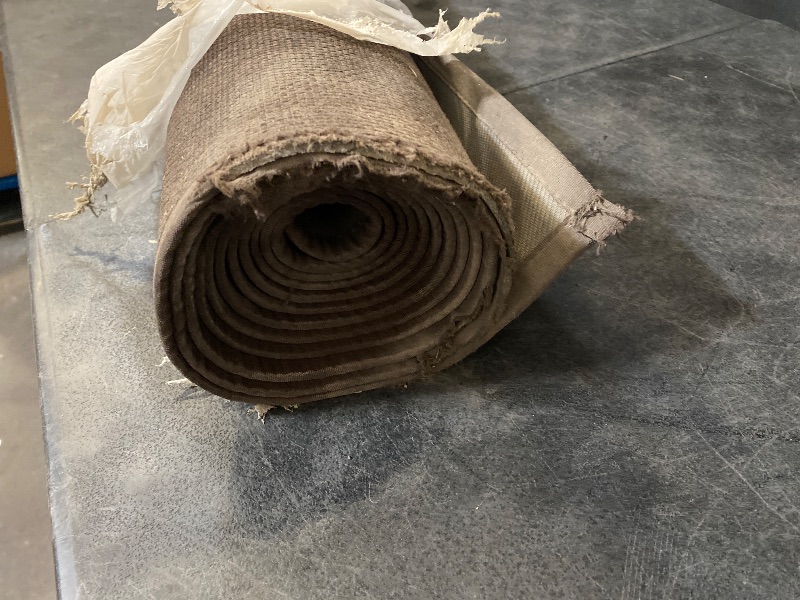 Photo 1 of 12ft Jute Laundry Room Rug Non Slip, Rubber Backed Kitchen Rug Floor Runner Rug, Natural Long Carpet Runners for Hallway, Deep Brown