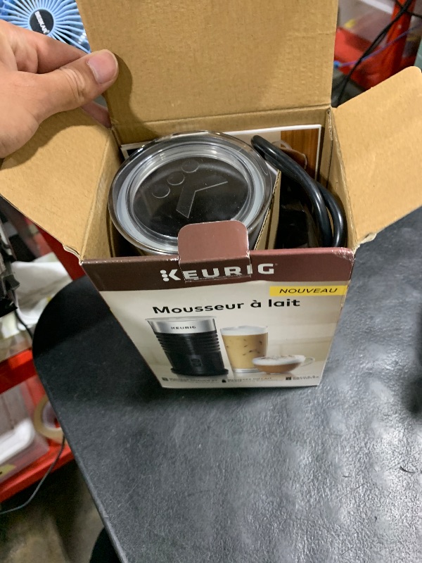 View 2 of Keurig Standalone Frother Works Non-Dairy Milk, Hot and Cold Frothing, 6 Oz, Black