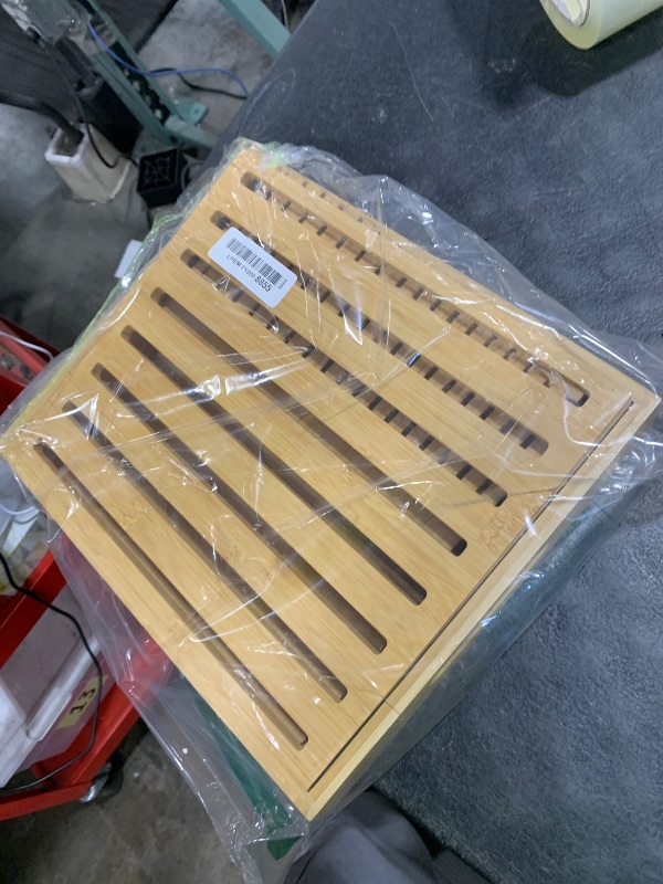 Photo 1 of 10.5" Bamboo Bread Slicer for Homemade Bread - Sourdough Slicing Guide with Crumb Catcher & Stable Mortise-Tenon Structure