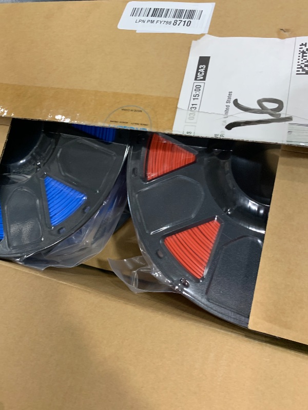 Photo 1 of Creality 3D Printer Filament 1.75mm 4KG, PLA Filament Bulk +/- 0.02mm, 4 Pack 1kg Spool(2.2lbs) 3D Printing Filament Fits for Most FDM 3D Printers, Black White Blue Red
