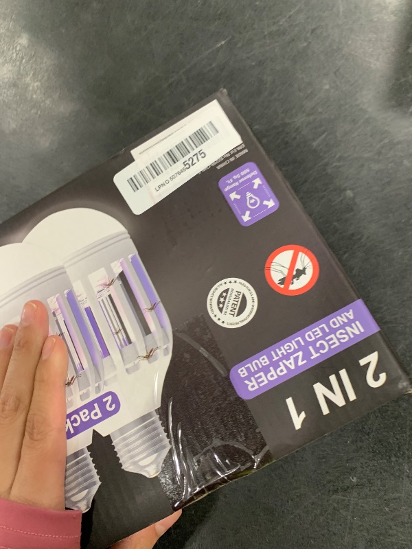 Photo 1 of [2-Pack] BANPESTT Bug Zapper Light Bulb 2-in-1 Indoor Mosquito Zapper Gnat Trap- Electric Fly Insect Killer&Bug Catcher for Home Backyard Patio
