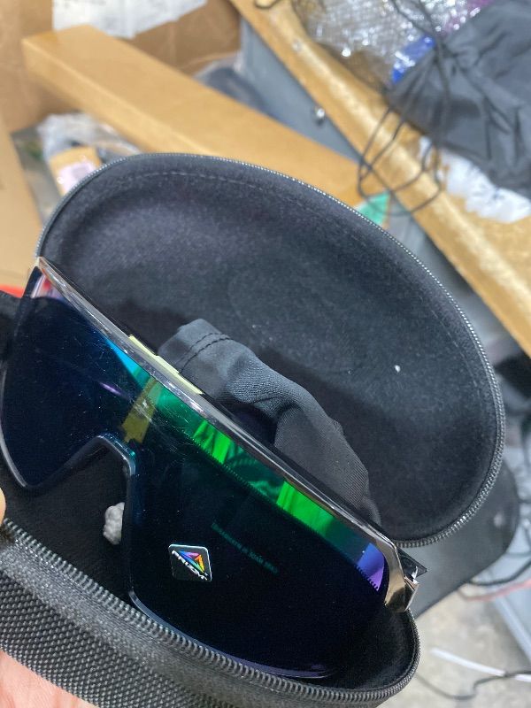 View 4 of Oakley Mens OO9406 Sutro Rectangular Sunglasses, Black Ink/Prizm Jade, 37 mm