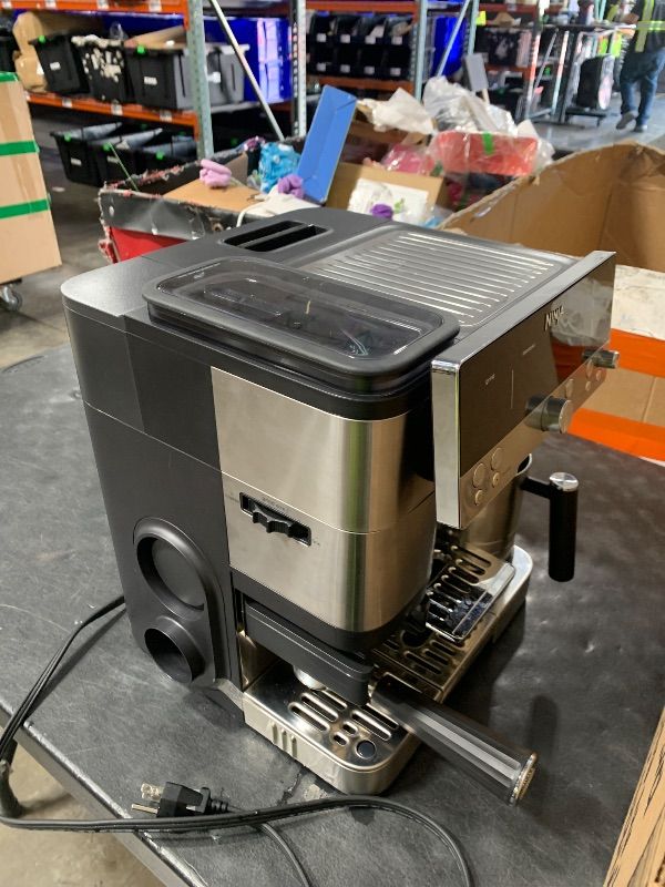 Photo 4 of Ninja R-ES601 Luxe Café Premier Series Espresso Machine, Drip Coffee, Cold Brew, Grinder, Tamper, Frother, Silver (Renewed)