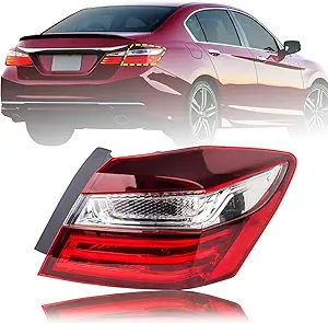 Photo 1 of Tail Light Assembly Compatible with 2016 2017 Honda Accord Sedan Replacement for 33500-T2A-A21 HO2805108 Outer Taillight Rear Lamp Brake Light Right Passenger Side