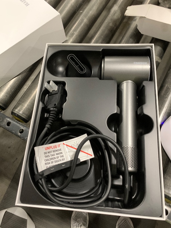 Photo 1 of Hair Dryer, 160000 RPM Professional High-Speed Blow Dryer 2 Billion Negative Ionic Care Hair Dryer (Black Gray)