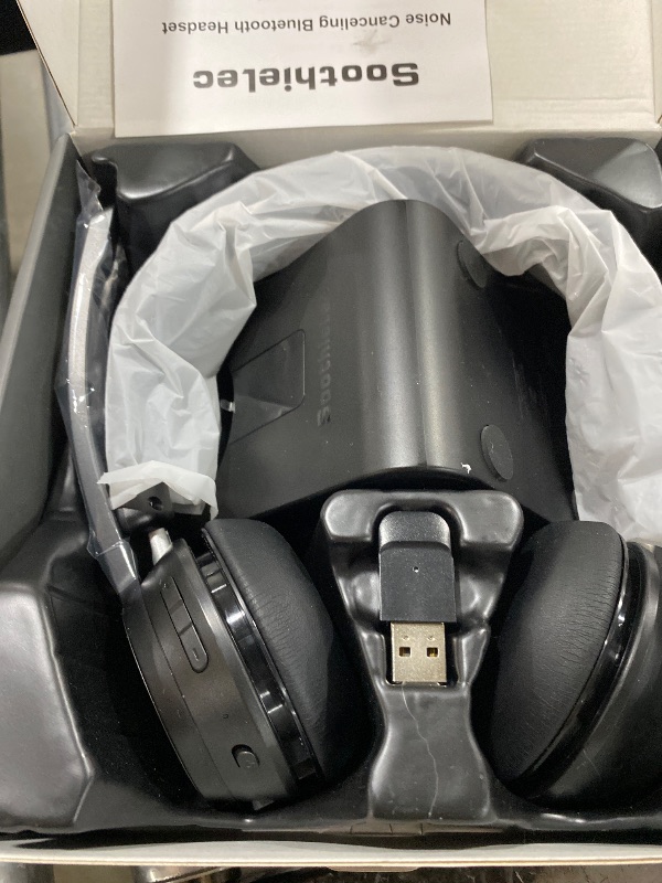 Photo 1 of (Upgraded Version) Wireless Headset, Bluetooth Headset with Noise Cancelling Microphone, Best Headphones with Mic Mute & USB Dongle for PC/Computer/Laptop/Cell Phones/Remote Work/Call Center
