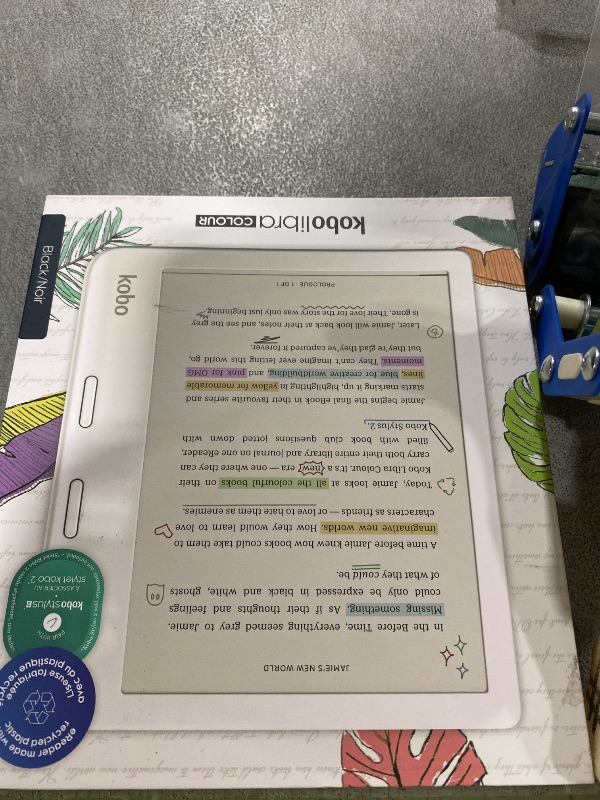 Photo 1 of Kobo Libra Colour | eReader | 7" Glare-Free Colour E Ink Kaleido 3 Display | Dark Mode Option | Audiobooks | Waterproof
