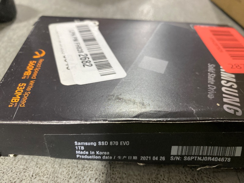 Photo 1 of Samsung 870 EVO SATA III SSD 1TB 2.5” Internal Solid State Drive, Upgrade PC or Laptop Memory and Storage for IT Pros, Creators, Everyday Users, MZ-77E1T0B/AM