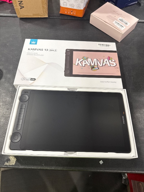Photo 1 of HUION Kamvas 13 (Gen 3) Drawing Tablet with Screen,13.3" Full-Laminated Art Tablet with Anti-Sparkle Canvas Glass 2.0, 99% sRGB, PenTech 4.0, 16384 Pen Pressure, Dual Dial for PC, Mac, Android, Black