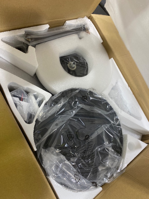 View 2 of Ohniyou 60'' Ceiling Fan No Light, Black Industrial Ceiling Fan with Remote/APP, Aluminum Blades, 6800 CFM DC Motor for Patios, Living Room, Shop, Garage  